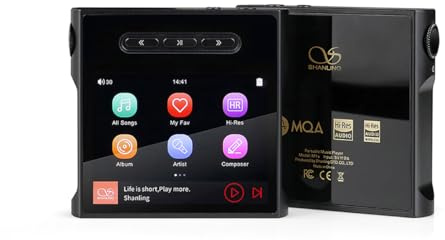 SHANLING M1s HiFi Music Player, ES903802M FPGA MQA Lossless MP3 with 32Bit/768kHz DSD512, Bluetooth 5.0/WiFi/USB Digital Audio Player, 3.5mm 4.4mm Headphone Output Mp3s Daps (Black, Without SD Card)