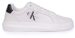 Calvin Klein jeans dam Chunky Cupsole Mono LTH WN YW0YW00823 sneakers, vit (ljus vit/svart), 5 UK, Vit ljus vit svart, 38 EU