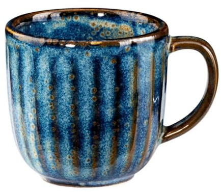 Verlo Tazza Espresso DEEP BLUE - Tazzina in Porcellana da 90 ml, Pareti Spesse, Stile Moderno per Caffè o Tè