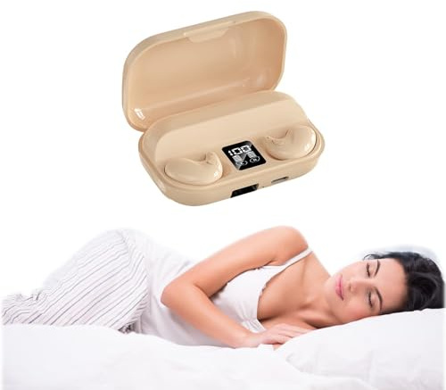 Xmenha Écouteurs de sommeil invisibles sans fil pour dormeurs latéraux Bluetooth petits écouteurs invisibles pour le sommeil minuscules mini cachés sans fil pour les petites oreilles