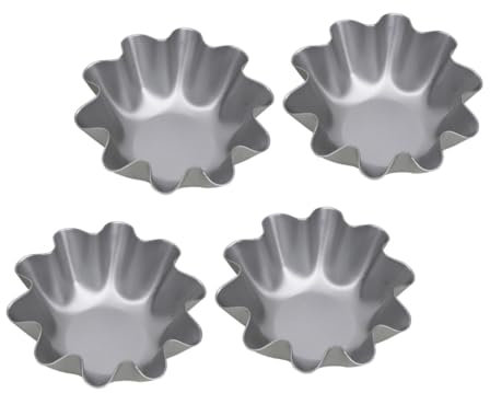 IMIKEYA 8pcs Sturdy Aluminum Tart Molds Non Stick Molds Egg Tart for Baking for Boys and Girls