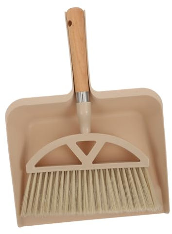 Beavorty Scopa Mini Paletta di Pulizia per Tavolo Strumenti per Pulizia di Tastiera e Scrivania in Legno Chiaro