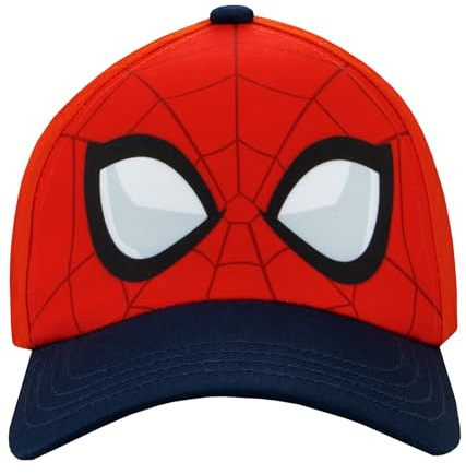 Marvel Spiderman Mütze | Spider Man Cap Kinder Jungen | Sommer Kappe Jungen | Einheitsgröße Rot