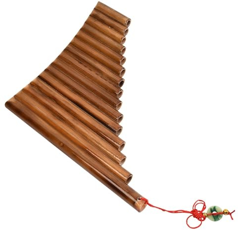 Panflöte Instrument Panflöte Mit 15 Pfeifen In G-Taste Gespielt Von Der Linken Hand