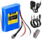 Mspalocell Batería de Iones de Litio de 12,6 V 3000 mAh con Cargador y 2 líneas de conexión para Panel Solar, Radio, cámaras, videocámaras, lámpara de Lectura de Bricolaje, telescopios, Sonar