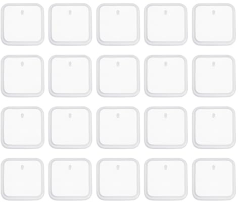 sourcing map 20 moldes cuadrados de resina para llavero, kit de moldes de silicona epoxi con agujero para llaveros colgantes, adornos, joyas, manualidades, manualidades, color blanco