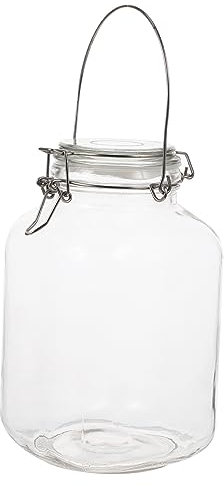 IMIKEYA Vaso Trasparente Con Coperchio Sigillato Contenitore Di Conservazione Alimentare Vaso Per Sottaceti Capacità Di 3L Design Con Manico Per Facile Manigliare Ideale Per
