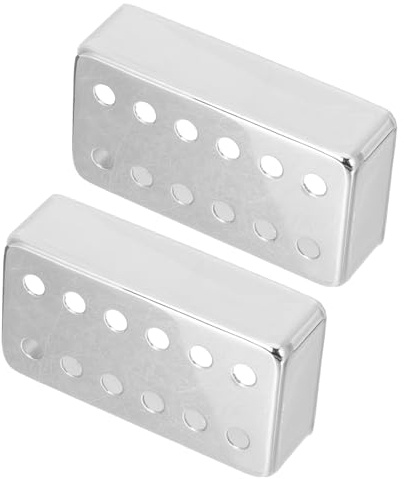Kupferne Tonabnehmerabdeckung für E Gitarren, 2 Stück Silber | Glatte Oberfläche, Verschleißfest, Schützt den Tonabnehmer, Wärmeableitung, Zubehör für Humbucker an E Gitarren