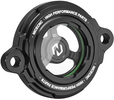 NICECNC Bouchon de Filtre d'huile Moteur Compatible avec 690 Enduro/R 2008-2023, 790 Adventure/R 2019-2023, 890 Adventure/R 2021-2023, 450 XC-F 2013-2016, Accessoires Norden 901, Noir, Voir