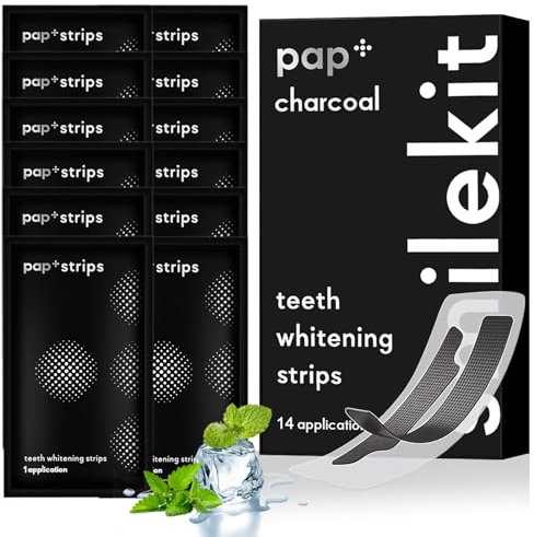 Strisce sbiancanti denti 28 applicazioni,di bambù del carbone di legna sbiancamento dei denti strisce,Sbiancamento Senza Danni,Teeth Whitening Strips, pulizia