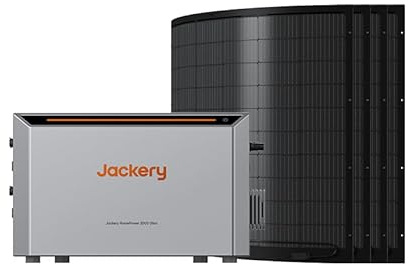Jackery HomePower 2000 Ultra Kit Solaire avec 4 * 200W Panneaux Solaires Flexibles, 2048Wh Plug & Play, Micro-onduleurs 800W, Entrée Solaire 2800W, Système de Stockage d’énergie en Couplage CA
