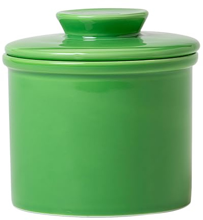 Mantequera de color sólido para mostrador con línea de agua, mantequillera con tapa, recipiente de mantequilla francesa para mostrador