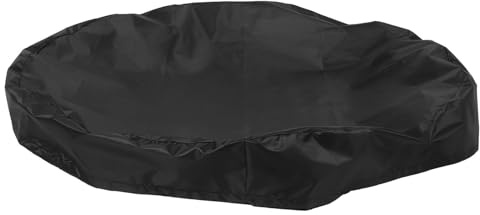 Abaodam Funda para Barbacoa Redonda de Tela Oxford 210d, Diámetro 80 Cm, Color Negro, Cubierta Protectora para Parrilla y Fogata al Aire Libre, Resistente al Polvo y Ventilada