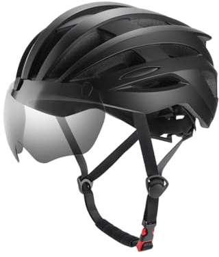 Luocute Bike Helmet with Magnetized Goggles, 24 Ventilation Holes for Men Women Large Head Size 62-65cm Riding Helmet