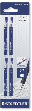 Staedtler 2507HBBK4D Mars micro Feinmine 0,7mm HB 4 Dosen á 12 Stück auf Blisterkarte