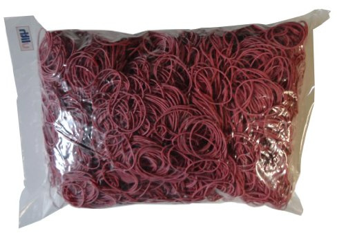 1 kg rubber bands, rubber rings, red, width = 1 mm, diameter = 80 mm.