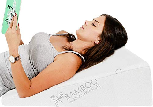 7.5 Inch Bed Wedge Pillow for Acid Reflux or Sleeping | 1.5 Inch Memory Foam Top with Stay Cool Cover | Incline Leg Elevation Pillows | Ideal for Gerd, Heartburn, and Snoring (25 Wx26 Lx7.5 H)