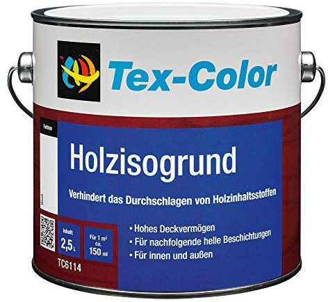 Tex-Color TC6114 Holzisogrund Isoliergrund Weiß 5 Liter innen-außen