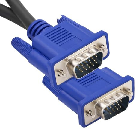 JAFSAL ONLINE High-Resolution VGA Cable Full HD Monitor Cable Male to Male Extension Cable for PCs, Laptops, Monitors, Projectors and More 1M