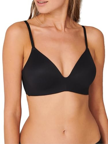 Schiesser Damen BH gepaddet ohne Bügel - Invisible Soft, schwarz_166568, 80A
