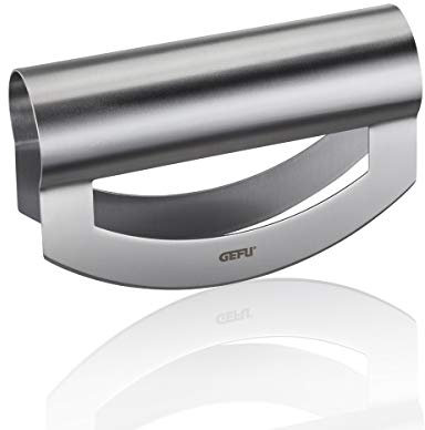 GEFU 12630 Wiegemesser VIAVO – zum feinen Zerkleinern oder Hacken, mit Doppelklinge, Kräutermesser, Edelstahl