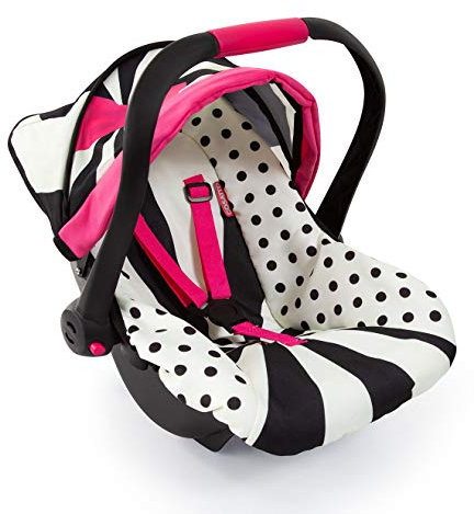 Bayer Design 67904AA Puppenautositz, Puppensitz, Puppenzubehör, mit Gurt, Dach, verstellbarem Griff