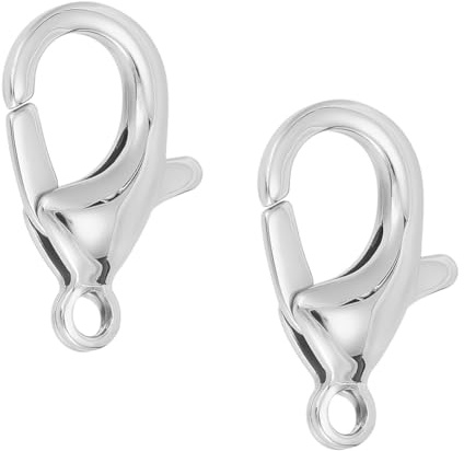 UNICRAFTALE 2St 316 Edelstahl Hummerkrallenverschlüsse Teardrop Haken Karabinerverschluss Kettenverschluss Für DIY Schmuckherstellung 25x16x6mm, Loch 3 mm