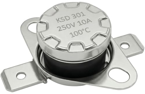 Lumonic Thermoschalter 100°C Öffner 250V 10A Temperaturschalter Thermostat KSD301 Bimetall Thermoschutz