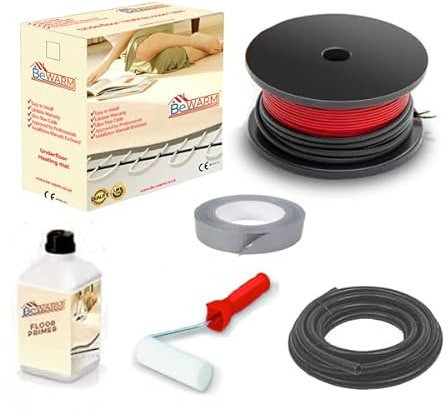 BeWarm Electric Underfloor Heating Cable Kit, 100w / m2 Loose Wire Cable Kit, 4m2