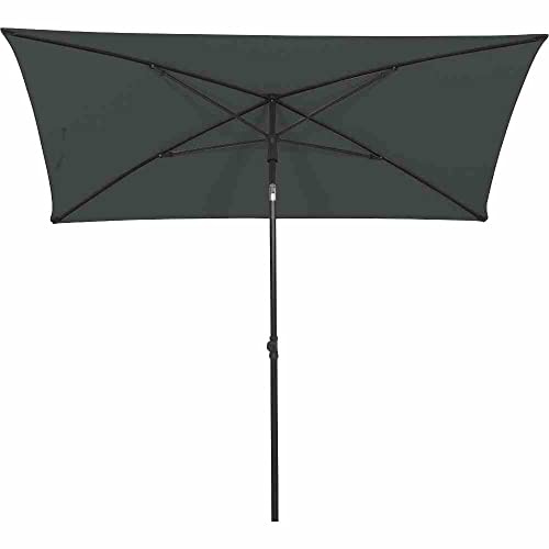 City Mittelstockschirm anthrazit/grau 140x210cm Gestell Stahl anthrazit, Bezug 100% Polyester, 160g/m² grau, Lichtschutzfaktor UPF 50+