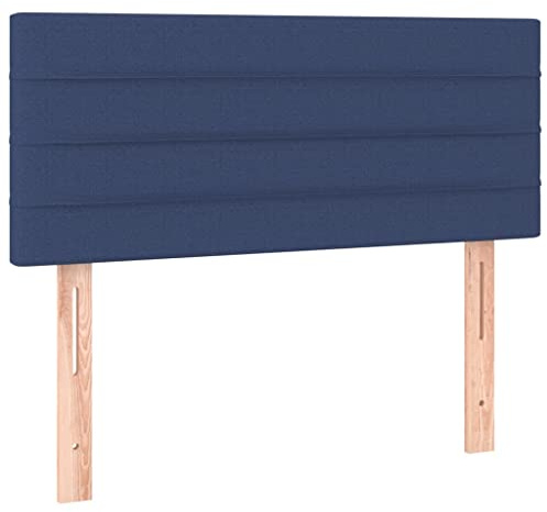 vidaXL Kopfteil Polsterkopfteil Betthaupt Bettkopfteil für Bett Bettgestell Bettrahmen Schlafzimmer Bettzubehör Blau 100x5x78/88cm Stoff