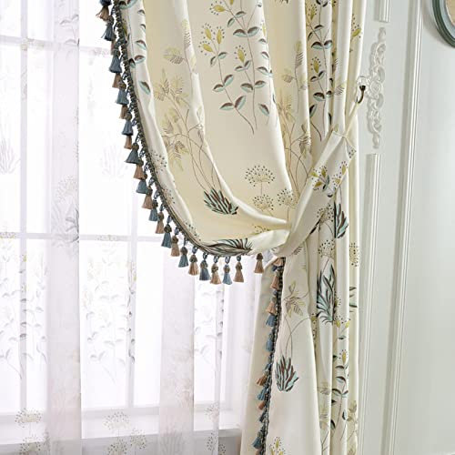 MANQILE Kurze gestreifte Gardinen für Wohnzimmer, Schlafzimmer, Tüll, grau, für das Zimmer, Küche, Dekoration, Fenster
