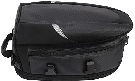 Sacoche de Selle de Moto, Sacoche de Selle de Moto étanche, Sac à Dos Extensible, Sac de Selle pour Siège Arrière, capacité de 14,5 à 18,5 L