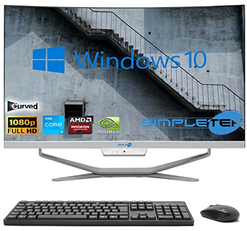SIMPLETEK - PC All in One Display 24 Curved Core i3 Video Card RX550 4GB Windows 10 | 16GB RAM SSD 960GB | Work, Gaming