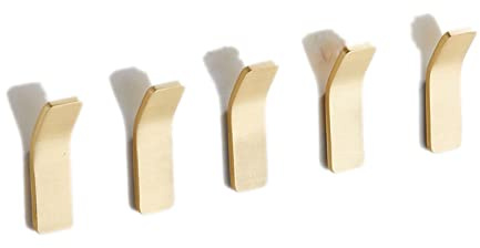 IMYOGI Garderobenhaken Wandgarderobe Messing Wandhaken Badezimmer Kleiderbügel Kleidermantel Robe Handtuchhaken Gold Kleiner Haken für Schlüssel Hut Toilettenzubehör Hängegarderobe (Farbe: B- 853)