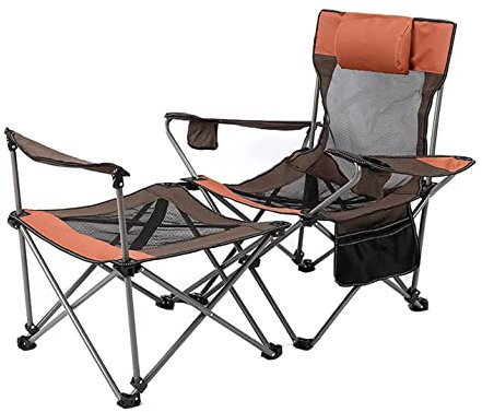 UTOQIA Klappstühle Camping Campingstuhl Outdoor-Strandstuhl Camping Klappstuhl Rückenlehne Tragbarer Freizeitsitz Sitzen Und Liegen Für Zwei Zwecke Angelstuhl Camping Stuhl (Color : A)