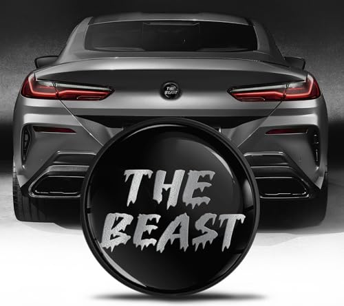 Biomar Labs Motorhaube Kofferraum Plakette Abzeichen 74 mm Kompatibel mit BMW Emblem 51148219237 Schwarz Silber EZ 26