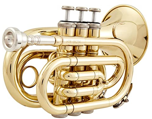 Trompete im Taschenformat B-Flat-Palmhorn-Taschentrompete-Kornett-Blechblasinstrument, Geeignet Für Anfänger Taschentrompete