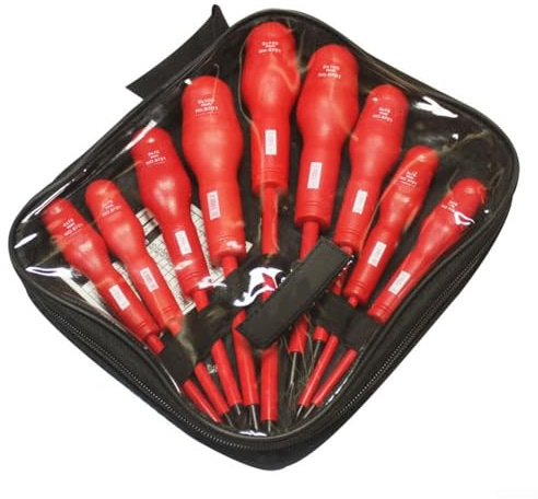 Lioaeust Set di cacciaviti, set di cacciaviti professionali isolati a croce scanalata, per elettricisti, 1118695045