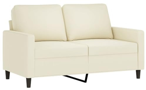 vidaXL 2-sitssoffa gräddvit 120 cm sammet, 2-sitssoffa, tvåsitssoffa, 2 sitssoffa, 2-sitssoffor, tvåsitssoffor, 2 sitssoffor, 2 sits soffa
