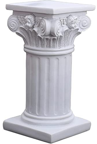 Pesoncarl Columnas griegas Decorativas, pilares Romanos, decoración de estatuas griegas 3.7 Pulgadas, Soporte de Pedestal de Columna Blanca para Mesa de Boda, estatuas de esculturas de jardín