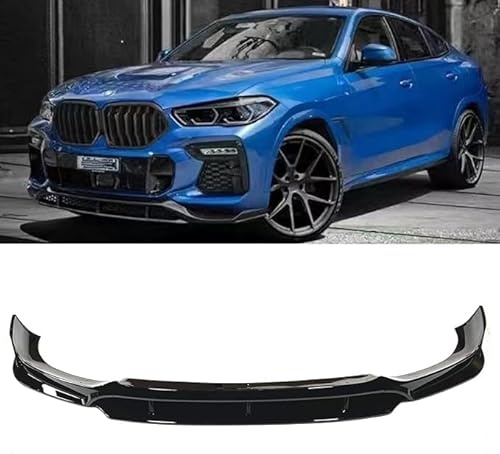 LIXINRU Auto Frontspoiler Lippe für BMW X6 G06 M Sport 2020 2021 2022, Frontschürze Frontspoiler Lippe Diffusor Protector Guard Cover Trim