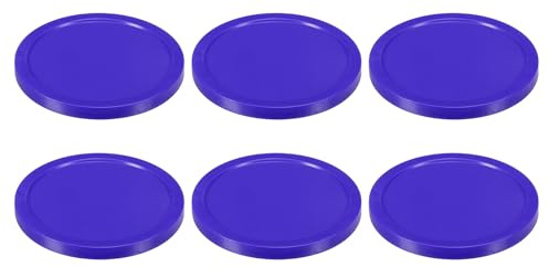 PATIKIL Palets de Hockey sur Air de 3,2 Pouces, 6 Palets de Remplacement Lourds pour Tables, Accessoires d'Équipement, Bleu Foncé
