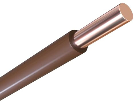 WITTKOWARE H07V-U Elektro Schaltdraht starr (PVC Einzeladerleitung), Kupfer, 2,5mm², Kabellänge 100m, Farbe Isolierung braun