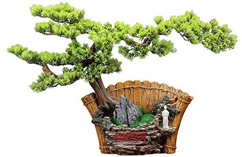 Künstlicher Bonsai Künstlicher Bonsai-Kunstbaum for den Innenbereich, Glücksdekoration, Tischdekoration, künstliche Blätter, Harzmaterial, geeignet for Wohnzimmer, Büro Künstliche Zimmerpflanzen im To