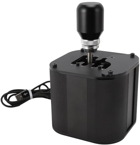Annadue USB Simulator Schalthebel, Plug and Play Rennschalthebel mit Komfortablem Griff, WRC EST LFS, für G29 G27 G25 G920 T300RS GT Lenkrad und Andere Rennspiele