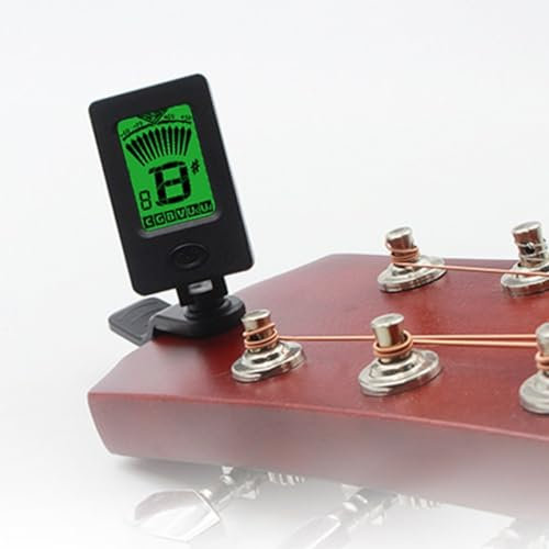 Gitarren-Stimmgerät, drehbares Gitarren-Stimmgerät, multifunktionales Stimmgerät, akustische E-Gitarre, Bass, Mandoline, 42 x 26 mm