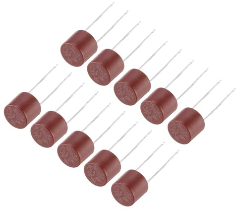 QUARKZMAN 30 Piezas Fusibles Micro Lentos Cilíndricos T5A 5A 250V Rojo | Montados en DIP, para Reparación de Partes Electrónicas PCB LCD