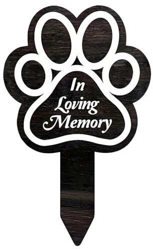 Memorial Plaque for Dog,Dog Memorial Plaque Stake Waterproof Acrylic Grave Marker Pet Remembrance Plaque Graveside Memorial Stake for Gardens Lawns Courtyard Remembrance Decoration (D)