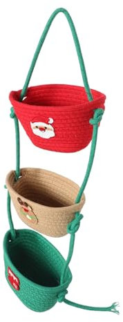 Gatuida Geflochtener Aufbewahrungskorb Für Tür Hängender Türkorb Mit Organischer Wandkorb Aus Baumwollseil Platzsparendes Design Für Küche Kinderzimmer Und Eingangsbereich
